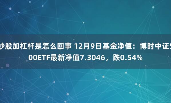 炒股加杠杆是怎么回事 12月9日基金净值：博时中证500ETF最新净值7.3046，跌0.54%