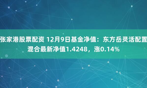 张家港股票配资 12月9日基金净值：东方岳灵活配置混合最新净值1.4248，涨0.14%