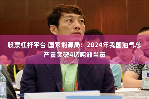 股票杠杆平台 国家能源局：2024年我国油气总产量突破4亿吨油当量