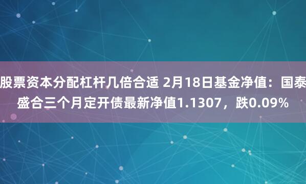 股票资本分配杠杆几倍合适 2月18日基金净值：国泰盛合三个月定开债最新净值1.1307，跌0.09%